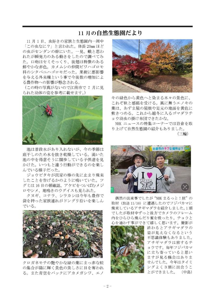  みぢかな自然第406号 2