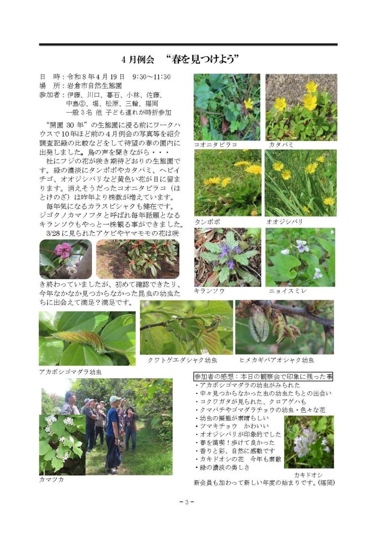 みぢかな自然第411号 3
