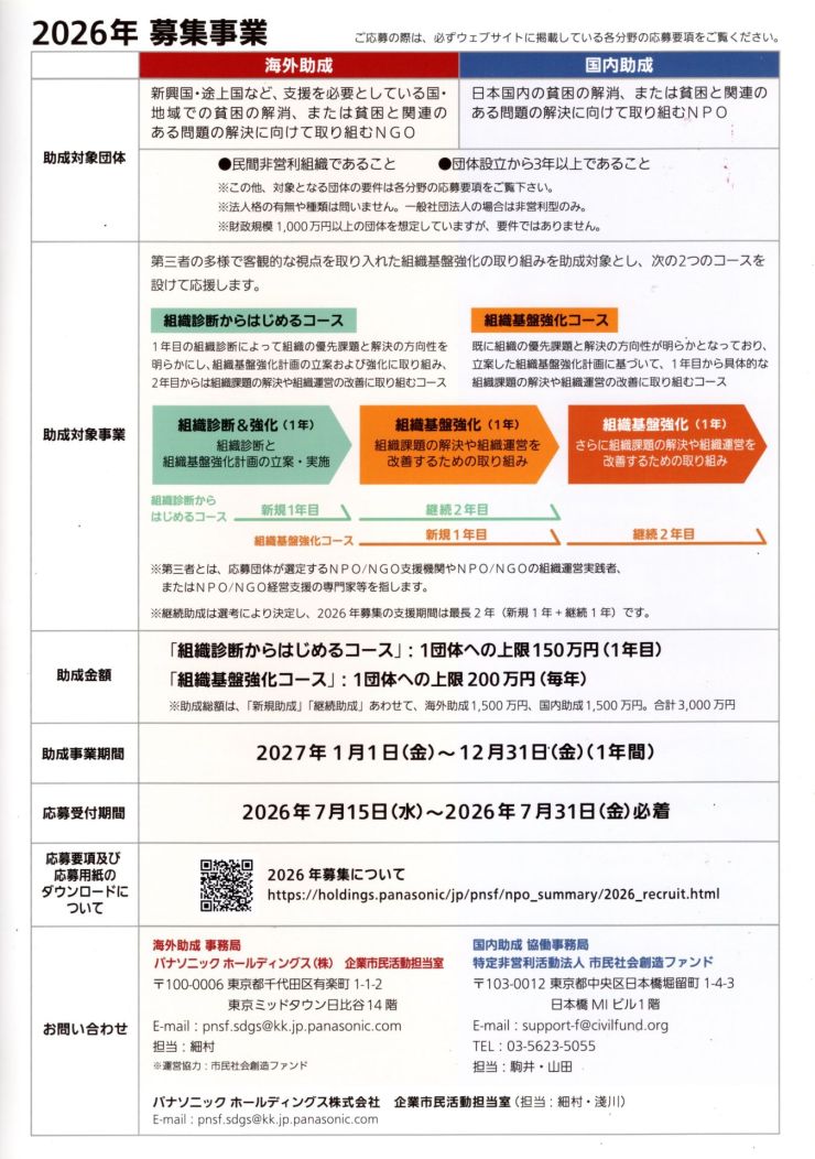 Panasonic NPONGO サポートファンド リーフレット 3